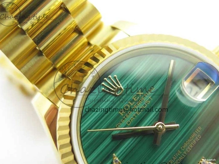 Best 31mm Malachite Bracelet EWF on Dial YG Daydate YG Edition 278288 Green ETA2688 President 0416
